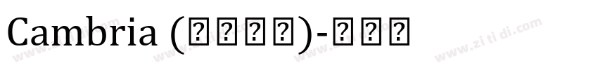 Cambria (西文标题)字体转换